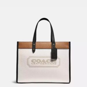 Small T Monogram Contrast Embossed Tote