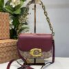 COACH Idol Bag in Signature Canvas with Snakeskin