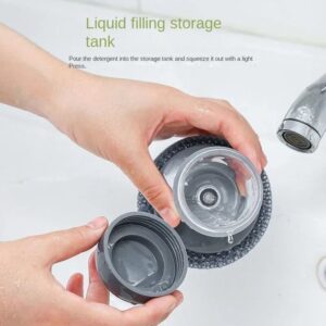 Dispensing Palm Brush Washing Liquid Soap Pot