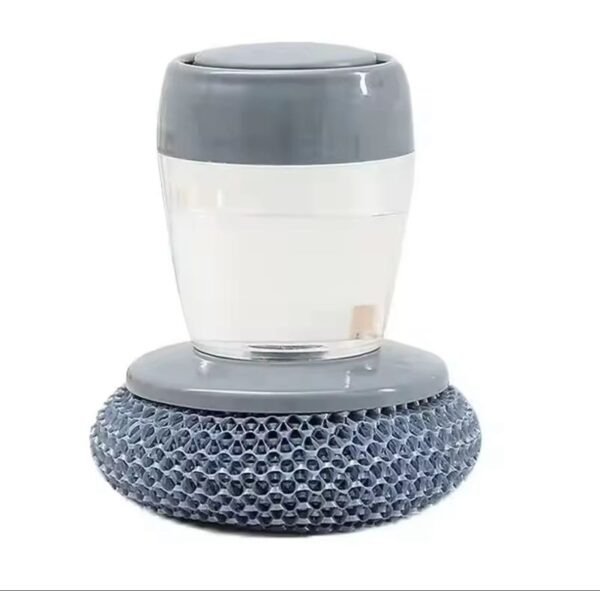 Dispensing Palm Brush Washing Liquid Soap Pot
