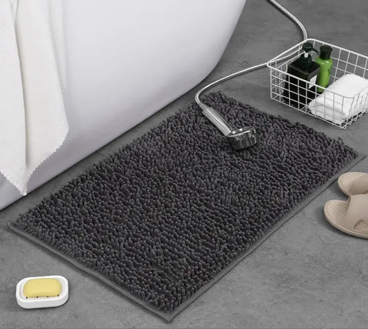 Microfiber Anti Slip Bath Mat (4) Microfiber Anti Slip Bath Mat