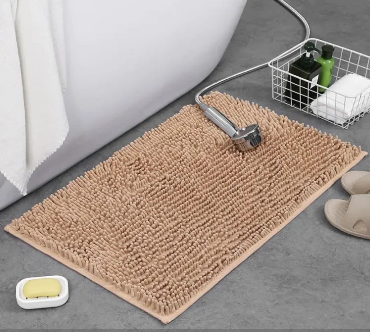 Microfiber Anti Slip Bath Mat (5) Microfiber Anti Slip Bath Mat