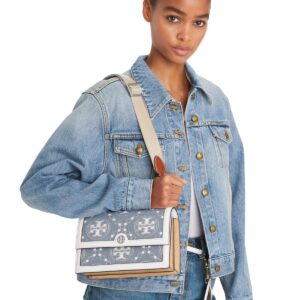 Tory Burch T Monogram Denim Small Shoulder Bag