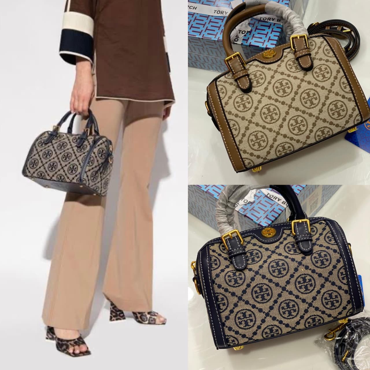 Tory Burch T Monogram Jacquard Barrel Petite Bag 5