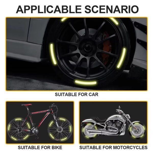 Wheels Hub Reflective Stickers