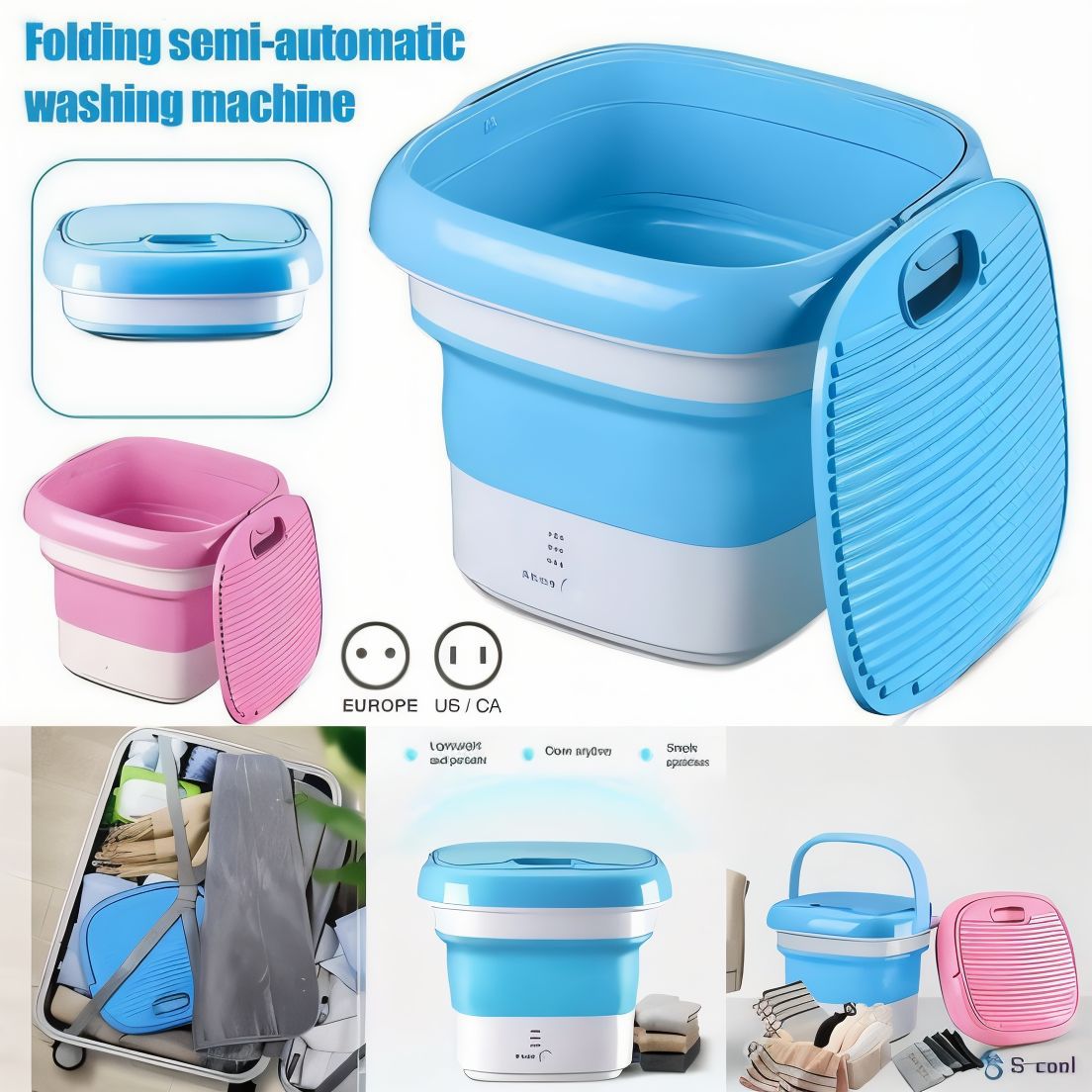 Electric Portable Mini Washing Machine with Dryer (Box Packing) Electric Portable Mini Washing Machine with Dryer (Box Packing)