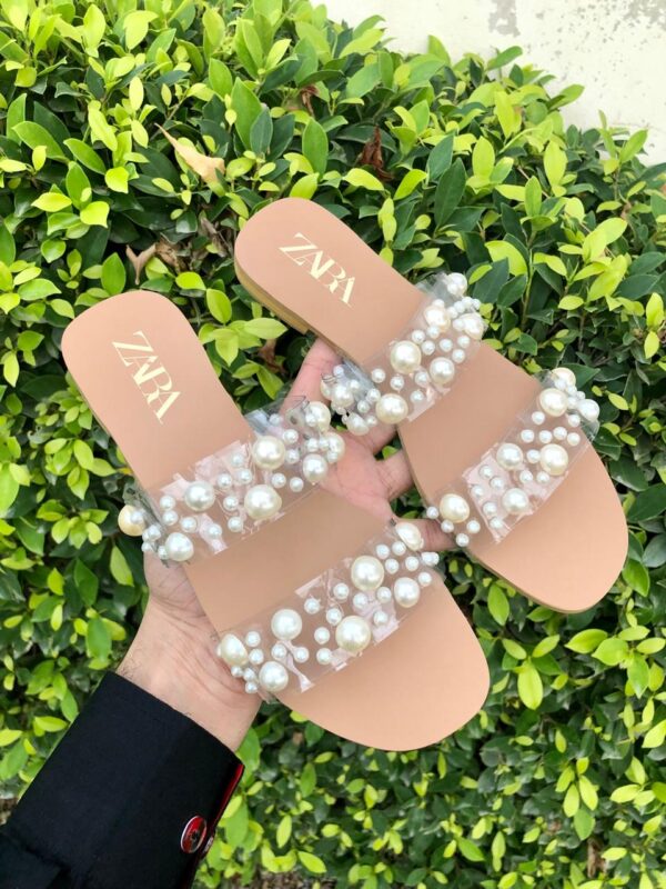 ZARA Pearl Flat Slippers