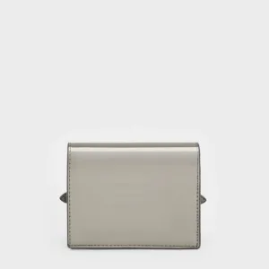Sloane Metallic Chain-Handle Wallet - Pewter