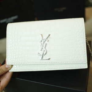 kate small tassel crocodile embossed leather