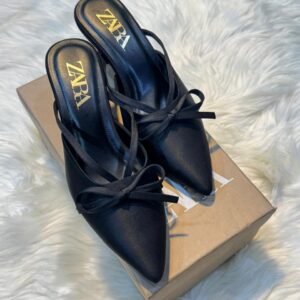 zara bow heel women elegant heels