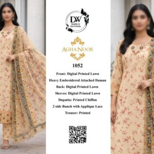 Agha Noor Lawn 3 Piece Suit