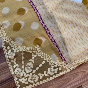 Baroque lawn suit chiffon dupatta detail