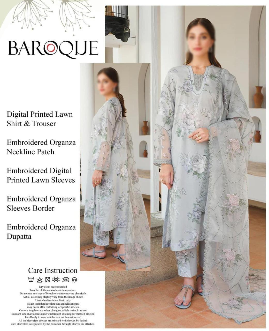 Baroque luxury lawn 3 piece suit (6) Baroque luxury lawn 3 piece suit