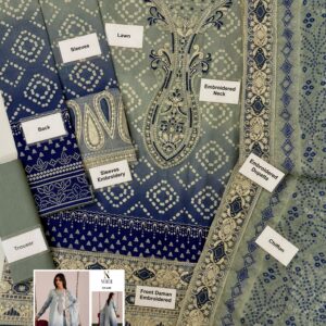 Nureh Lawn 3 Piece Suit