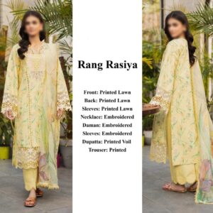 Rang Rasiya lawn 3 piece suit