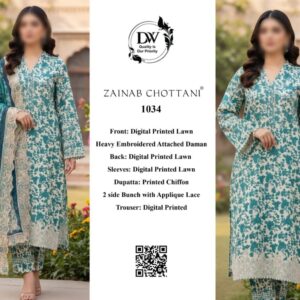Zainab Chotani 1034 lawn 3 piece suit